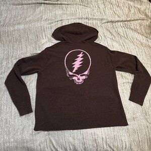 RARE James Perse  Grateful Dead Collection Recycled Cashmere Pullover Hoodie